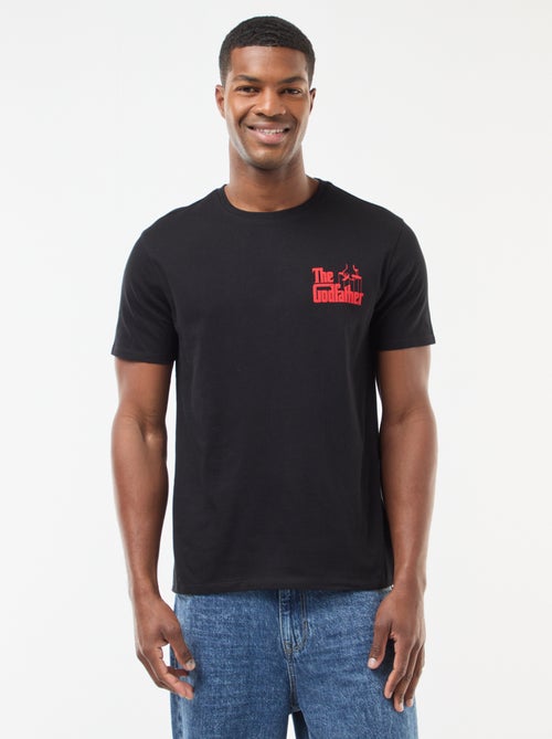 T-shirt imprimé 'Le Parrain' à manches courtes - Kiabi