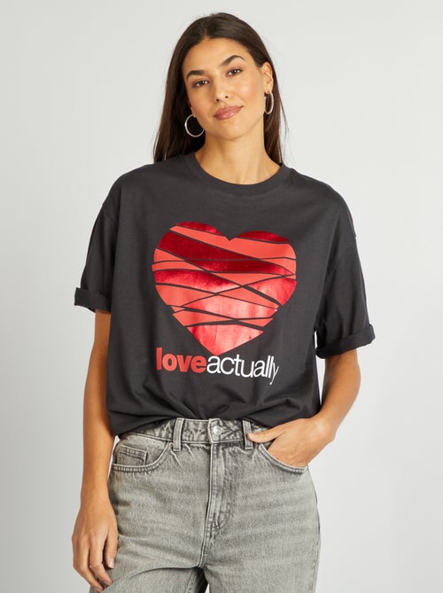 T-shirt imprimé 'Love Actually' - Kiabi