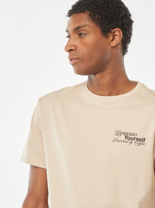 T-shirt imprimé manches courtes - Kiabi