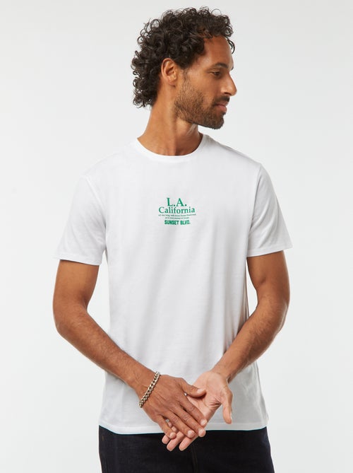 T-shirt imprimé manches courtes - Kiabi