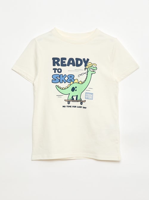 T-shirt imprimé manches courtes - Kiabi