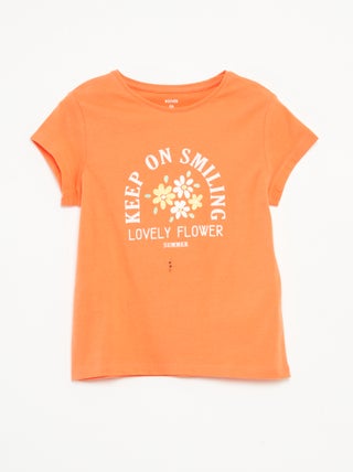 T-shirt imprimé manches courtes et col rond