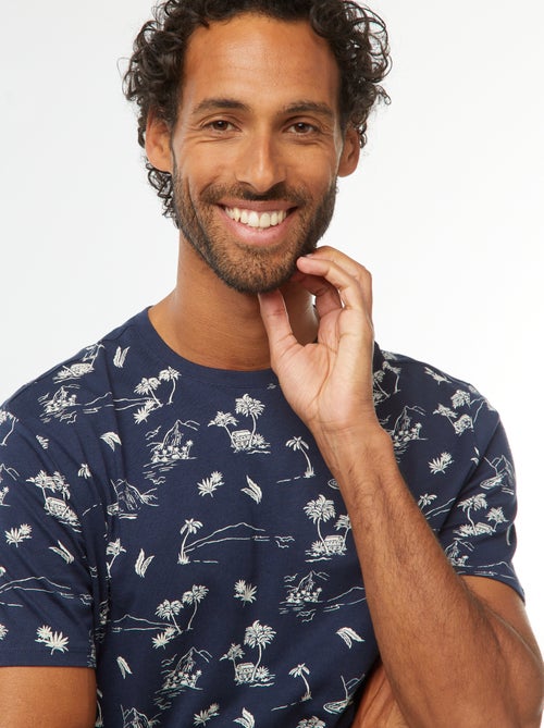 T-shirt imprimé manches courtes - Kiabi