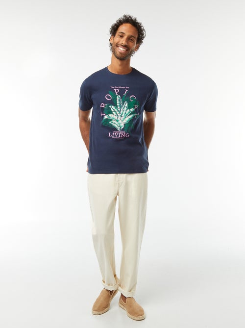 T-shirt imprimé manches courtes - Kiabi