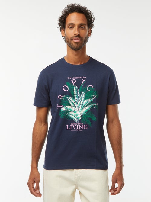 T-shirt imprimé manches courtes - Kiabi