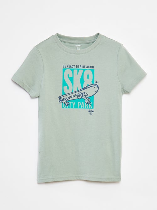 T-shirt imprimé manches courtes - Kiabi
