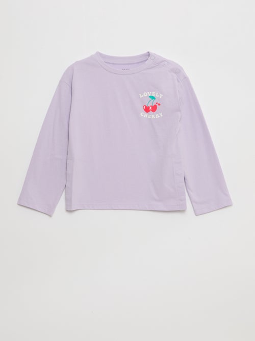 T-shirt imprimé manches longues - collection facile à enfiler - Kiabi
