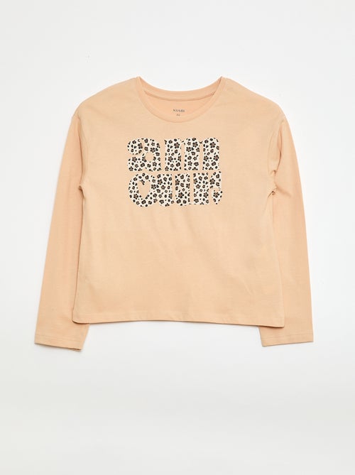 T-shirt imprimé manches longues - Kiabi