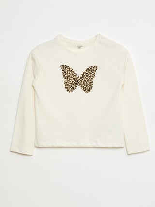 T-shirt imprimé manches longues
