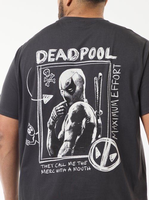 T-shirt imprimé 'Marvel' 'Deadpool' en coton uni - Kiabi