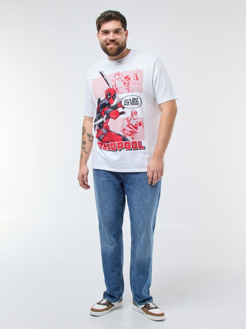 T-shirt imprimé 'Marvel' 'Deadpool' uni - Kiabi