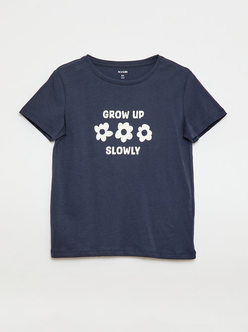 T-shirt imprimé message à manches courtes - Kiabi T-shirt imprimé message à manches courtes - Kiabi