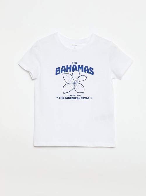 T-shirt imprimé message à manches courtes - Kiabi