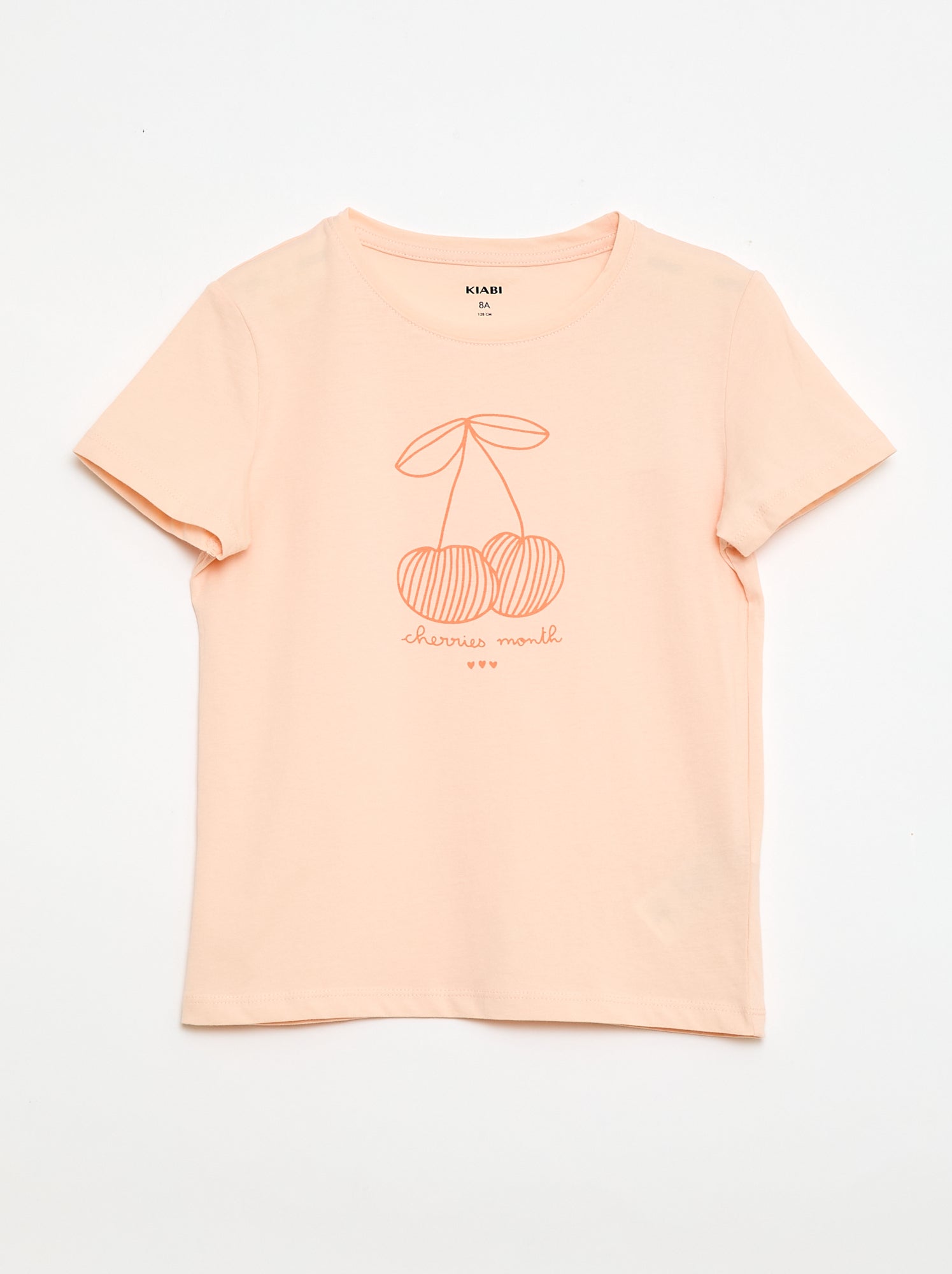 T-shirt imprimé message à manches courtes