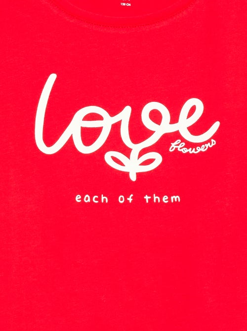 T-shirt imprimé message à manches courtes - Kiabi