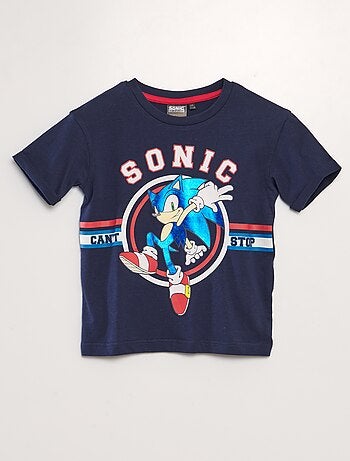 T-shirt imprimé métallisé 'Sonic'
