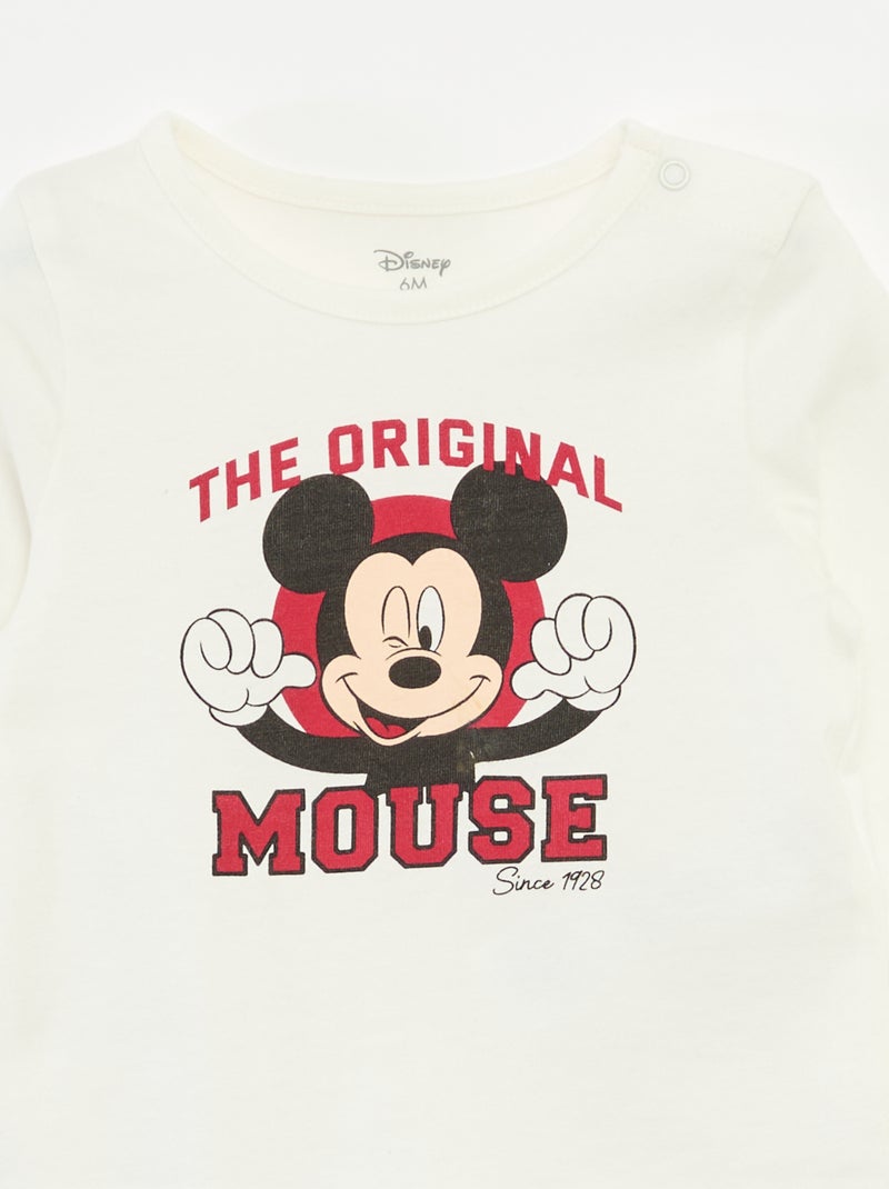 T-shirt imprimé 'Mickey' 'Disney' Blanc - Kiabi