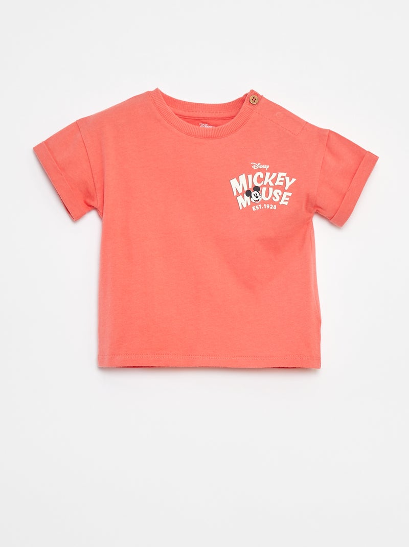 T-shirt imprimé 'Mickey' Rouge - Kiabi