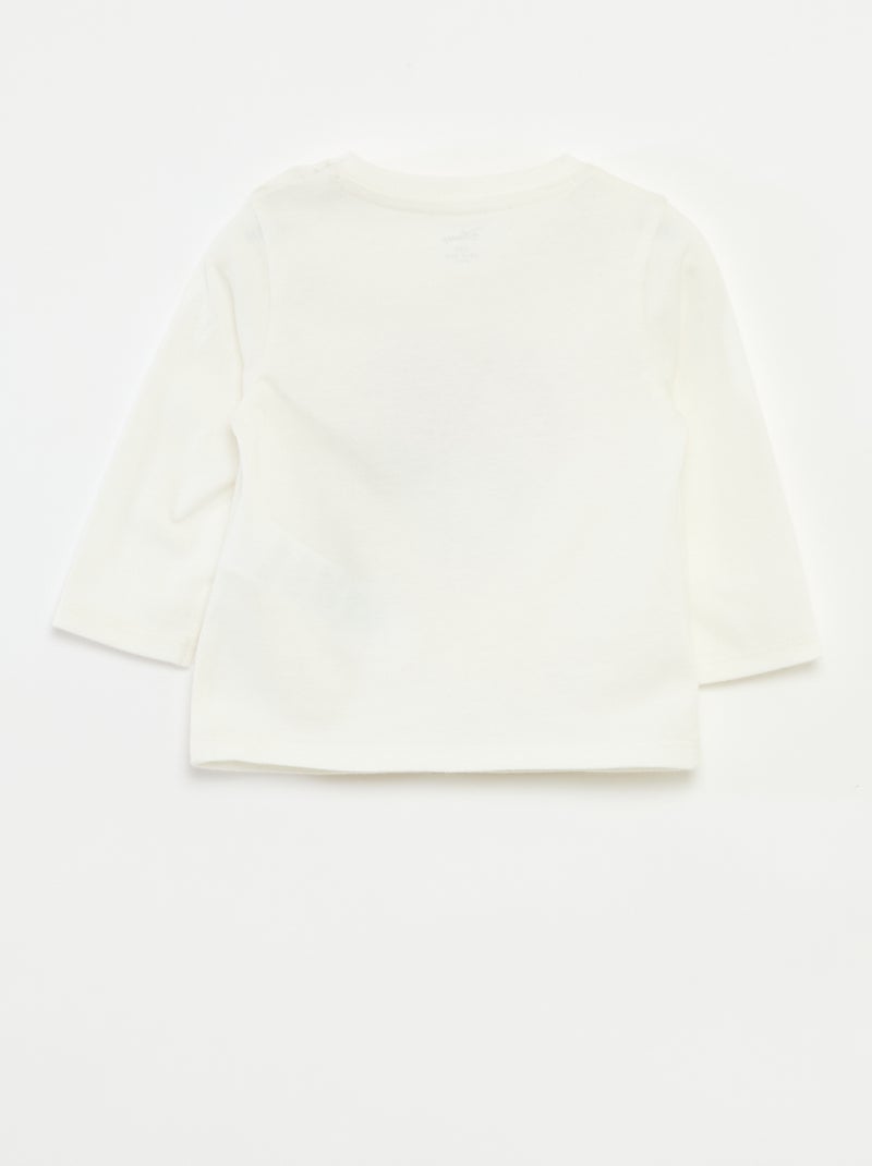 T-shirt imprimé 'Minnie' à manches longues Blanc - Kiabi
