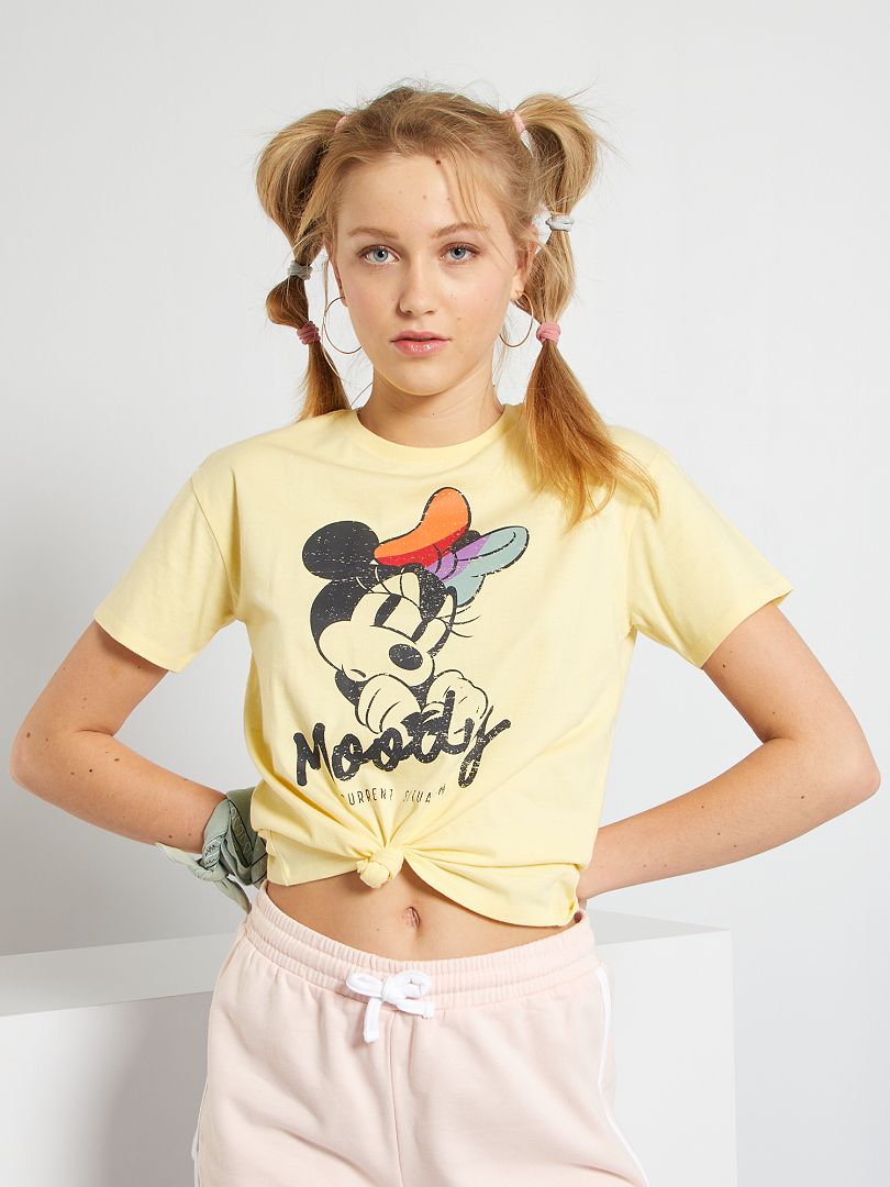 T-shirt imprimé 'Minnie' jaune - Kiabi