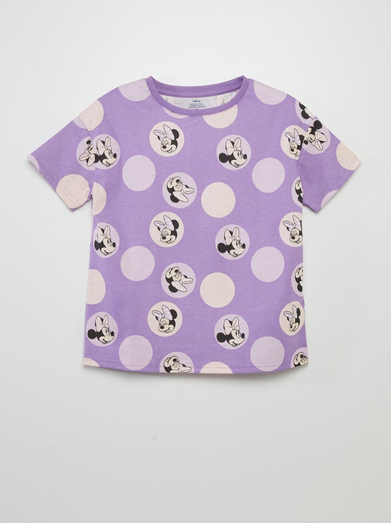 T-shirt imprimé 'Minnie' Violet - Kiabi