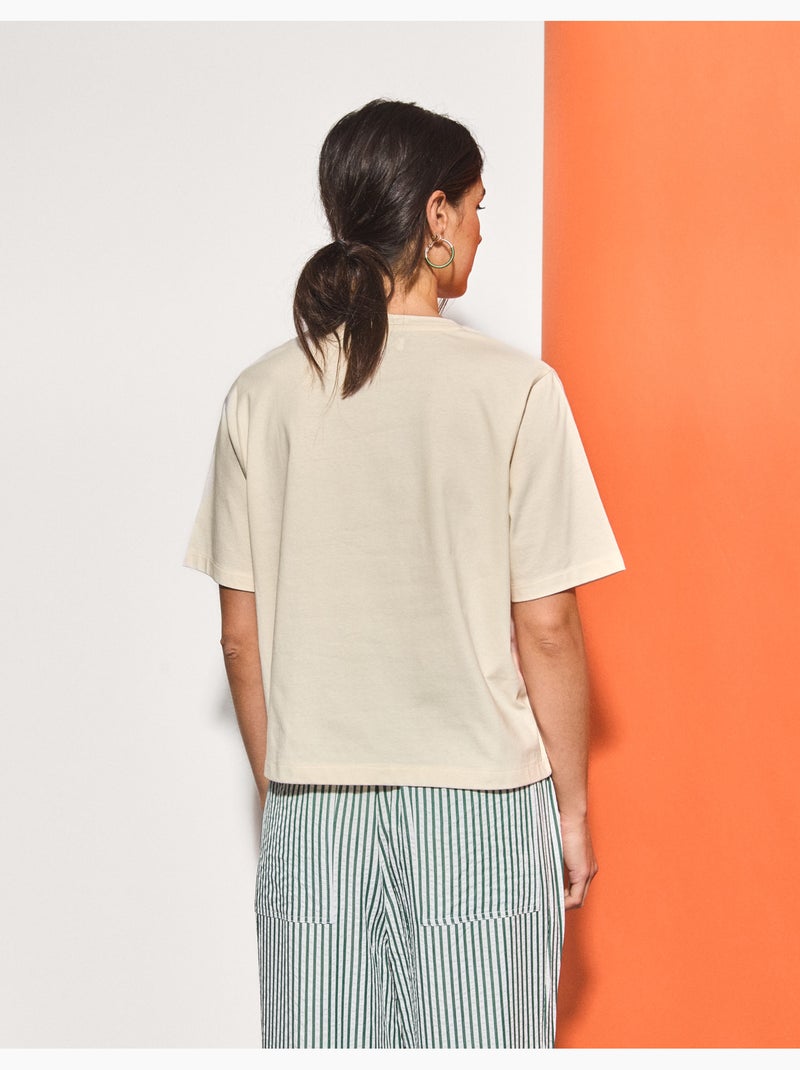 T-shirt imprimé, MO Fashion Beige - Kiabi