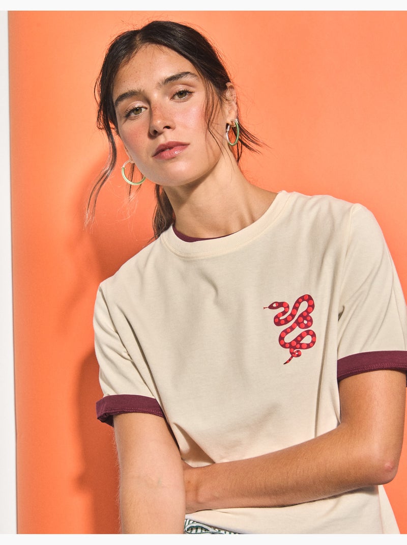 T-shirt imprimé, MO Fashion Beige - Kiabi