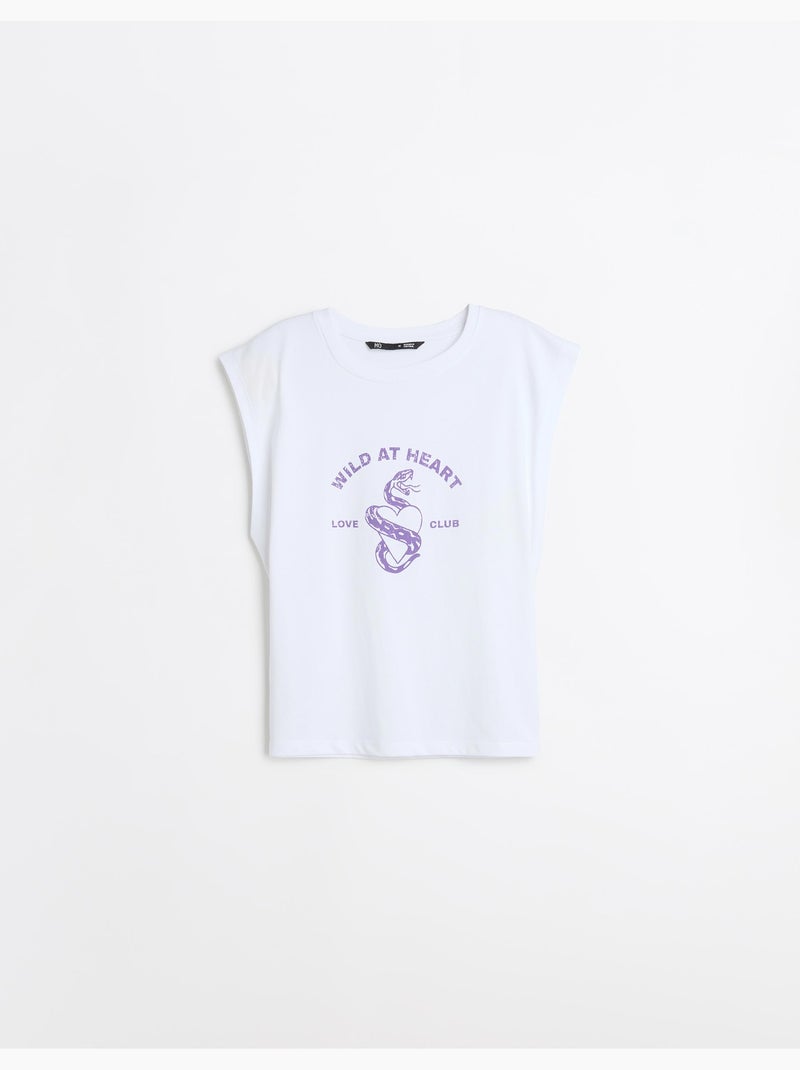 T-shirt imprimé, MO Fashion Blanc - Kiabi