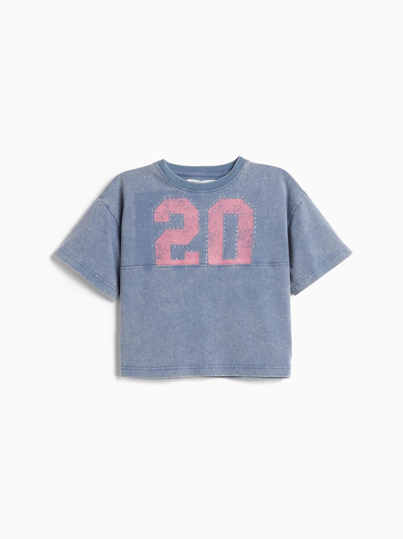T-shirt imprimé, MO Fashion Bleu - Kiabi