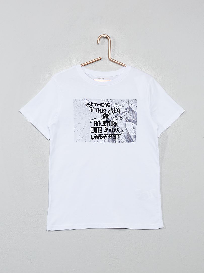 T-shirt imprimé 'New York' blanc - Kiabi