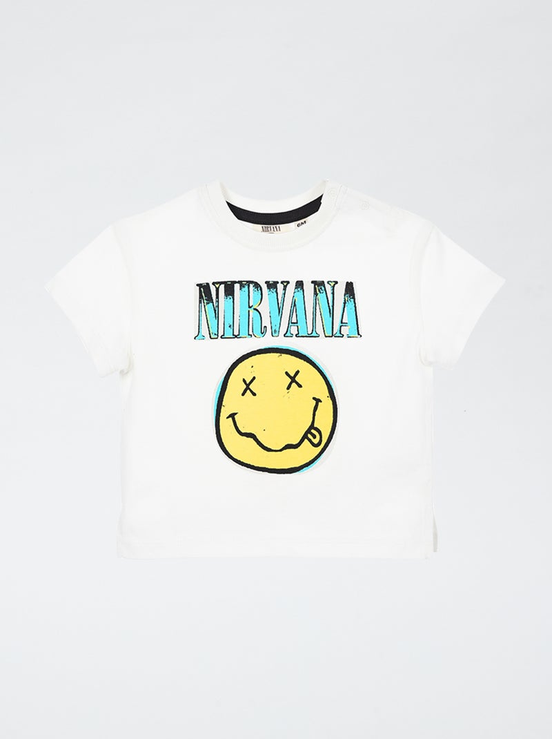 T-shirt imprimé 'Nirvana' BLANC - Kiabi