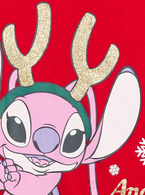 T-shirt imprimé Noël 'Disney' 'Angel' en jersey coton - Kiabi