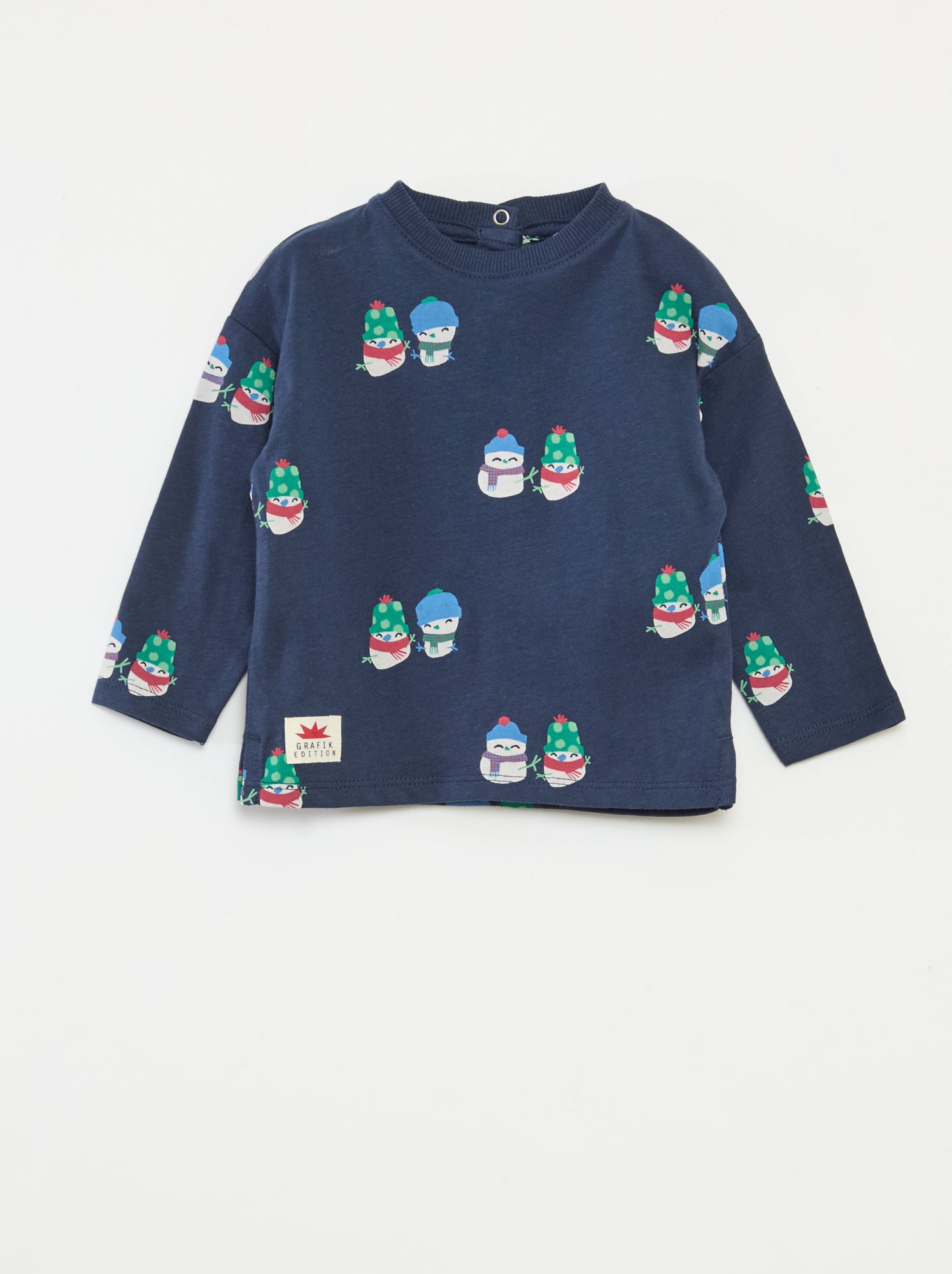 T-shirt imprimé Noël en coton