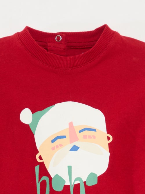 T-shirt imprimé Noël en coton - Kiabi