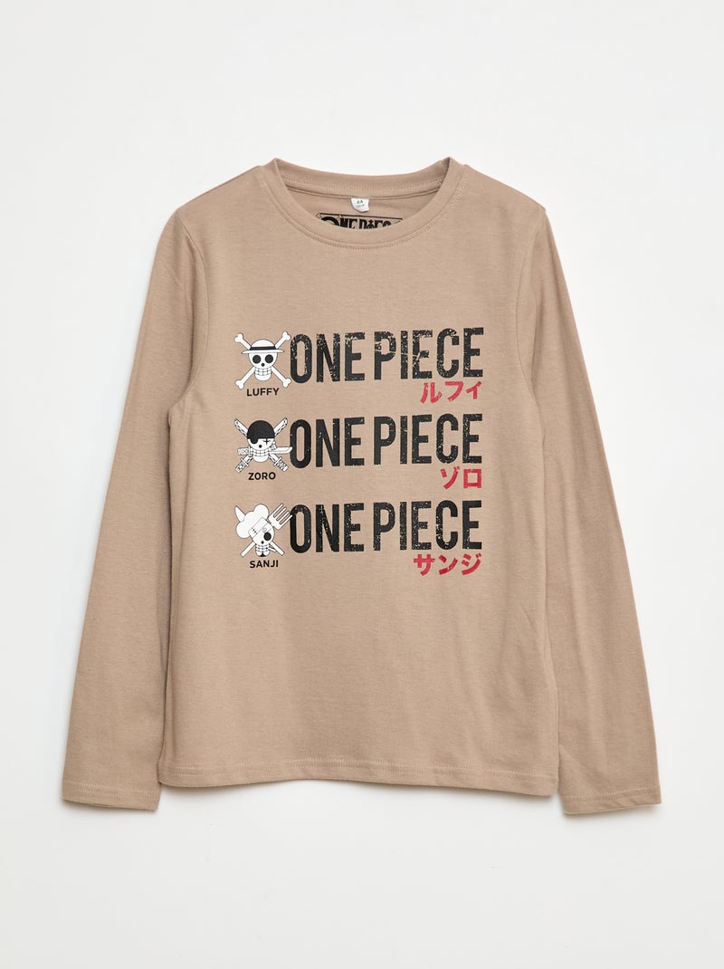 T-shirt imprimé 'One piece' Beige - Kiabi