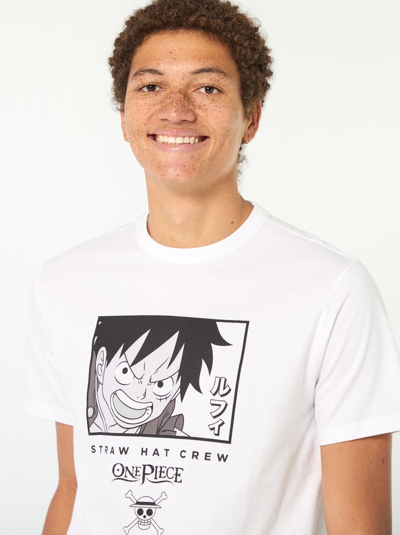 T-shirt imprimé 'One piece' Blanc - Kiabi