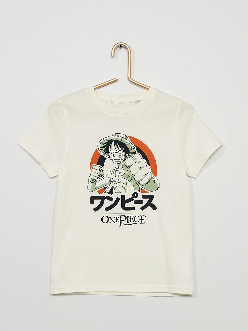 T-shirt imprimé 'One Piece' blanc - Kiabi