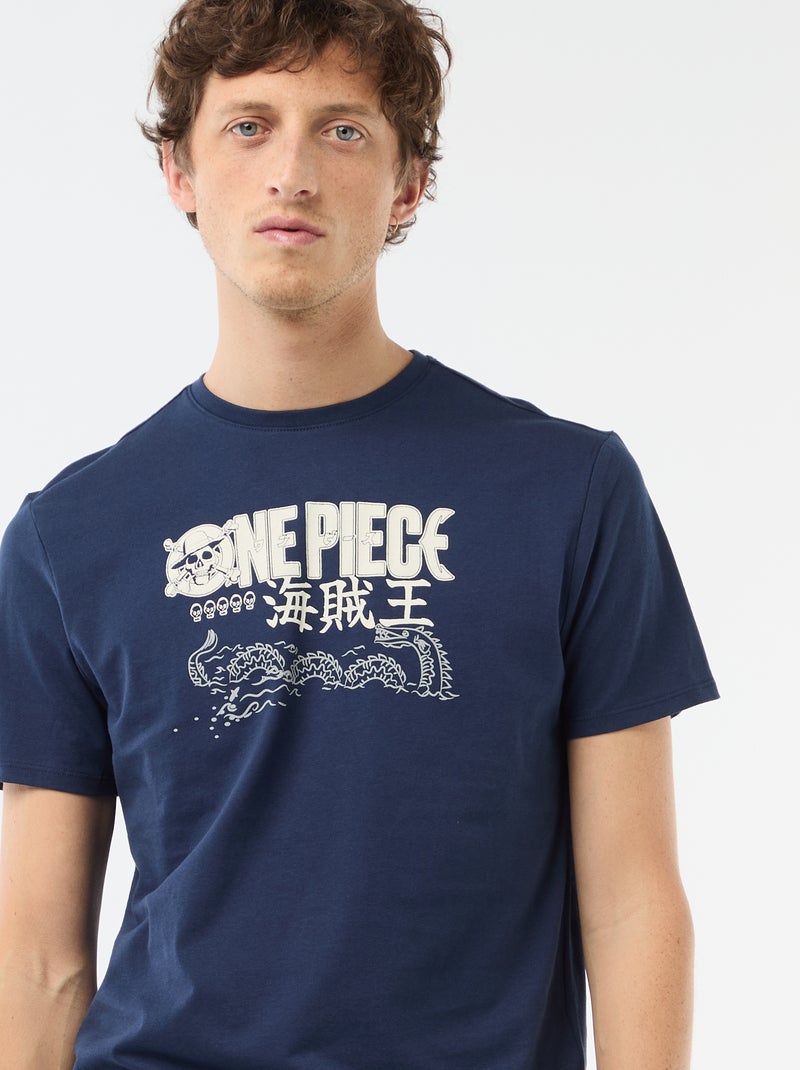 T-shirt imprimé 'One piece' Bleu marine - Kiabi
