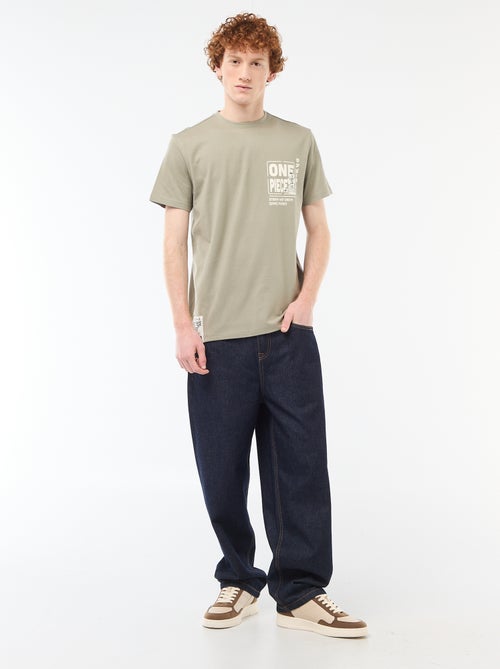 T-shirt imprimé 'One piece' en coton - Kiabi