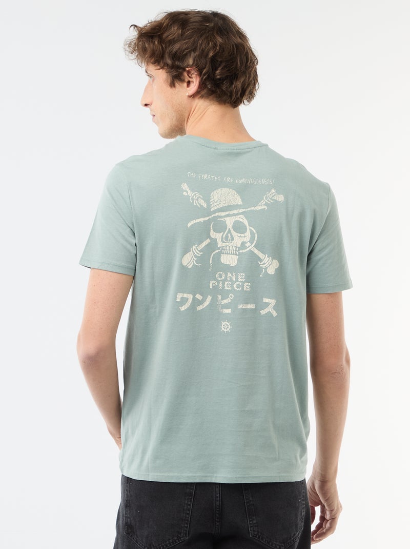 T-shirt imprimé 'One piece' Vert - Kiabi