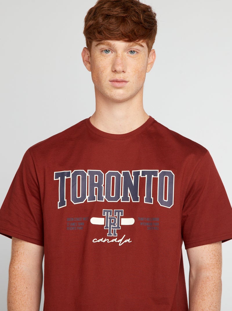 T-shirt imprimé Orange - Kiabi