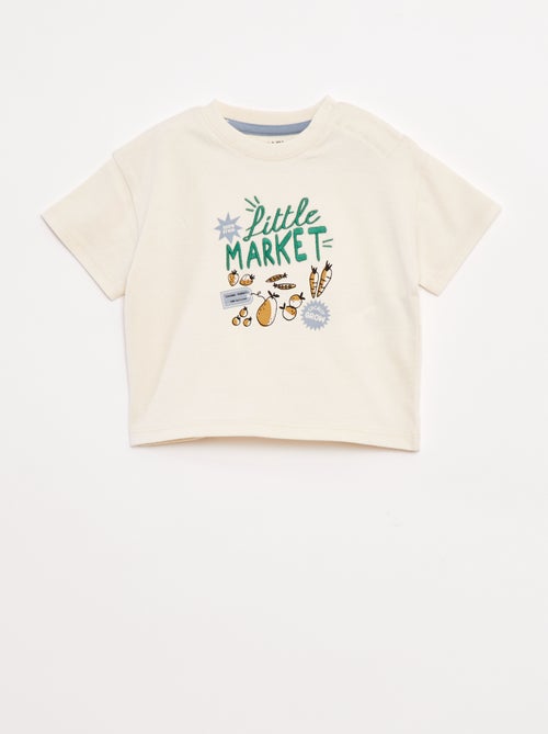 T-shirt imprimé poitrine & dos - Kiabi