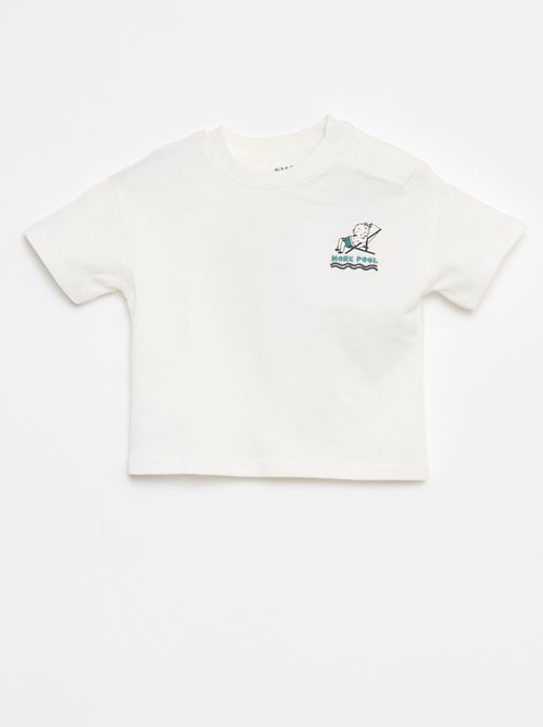 T-shirt imprimé poitrine & dos - Kiabi