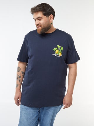 T-shirt imprimé recto-verso manches courtes