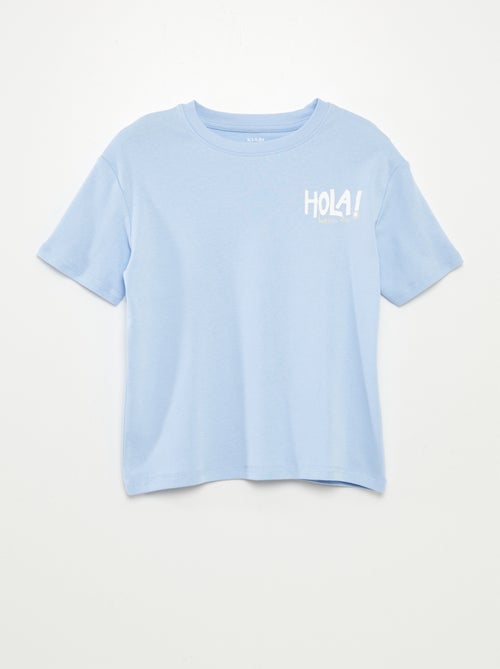 T-shirt imprimé recto/verso manches courtes - Kiabi