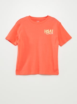 T-shirt imprimé recto/verso manches courtes