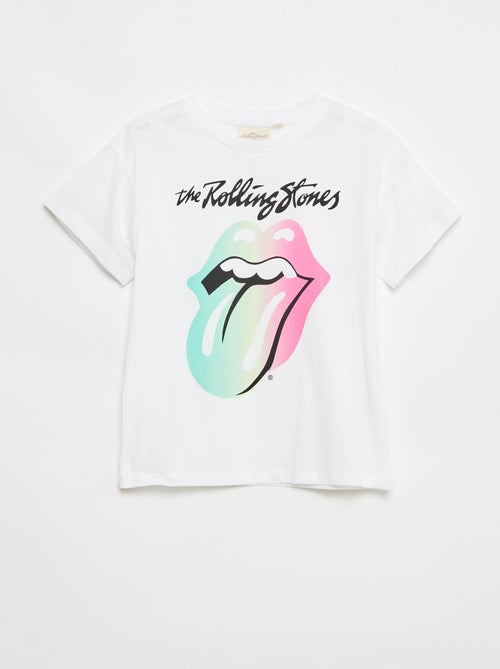 T-shirt imprimé 'Rolling stones' en coton - Kiabi