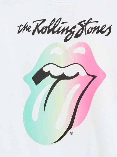 T-shirt imprimé 'Rolling stones' en coton - Kiabi