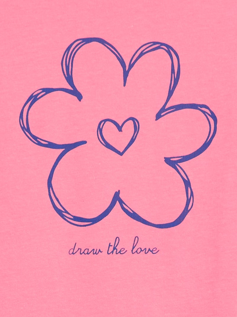 T-shirt imprimé Rose - Kiabi