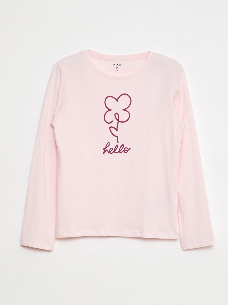 T-shirt imprimé Rose - Kiabi